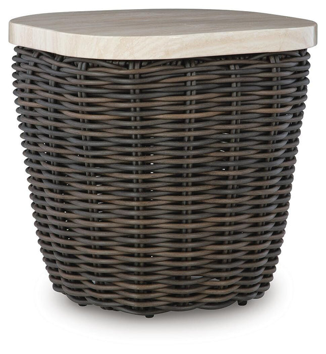 Kimora Outdoor End Table - CasaBella Furniture (San Antonio, TX)