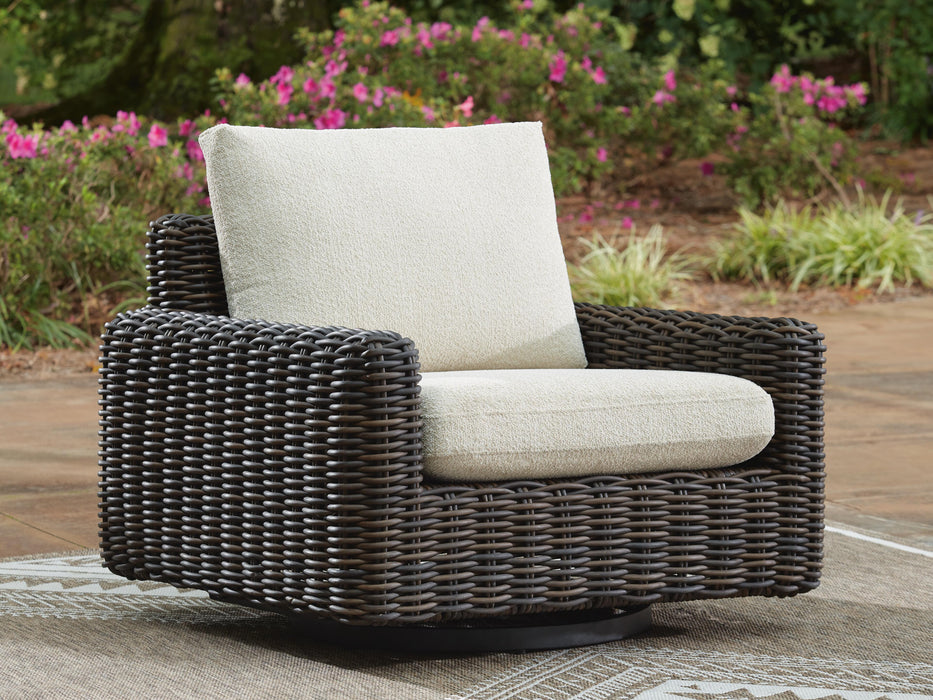 Kimora Outdoor Swivel Lounge Chair - CasaBella Furniture (San Antonio, TX)