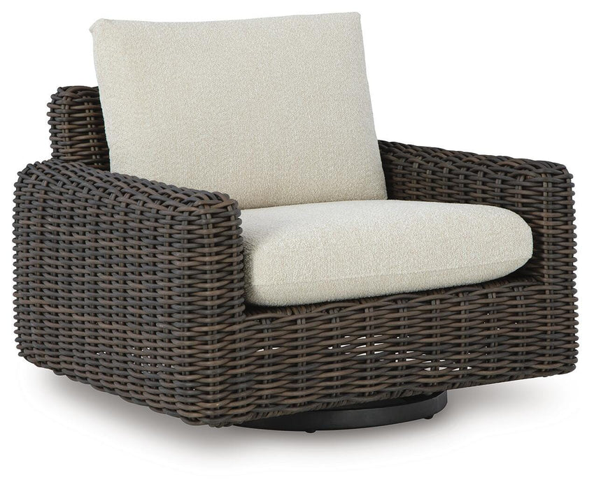 Kimora Outdoor Swivel Lounge Chair - CasaBella Furniture (San Antonio, TX)