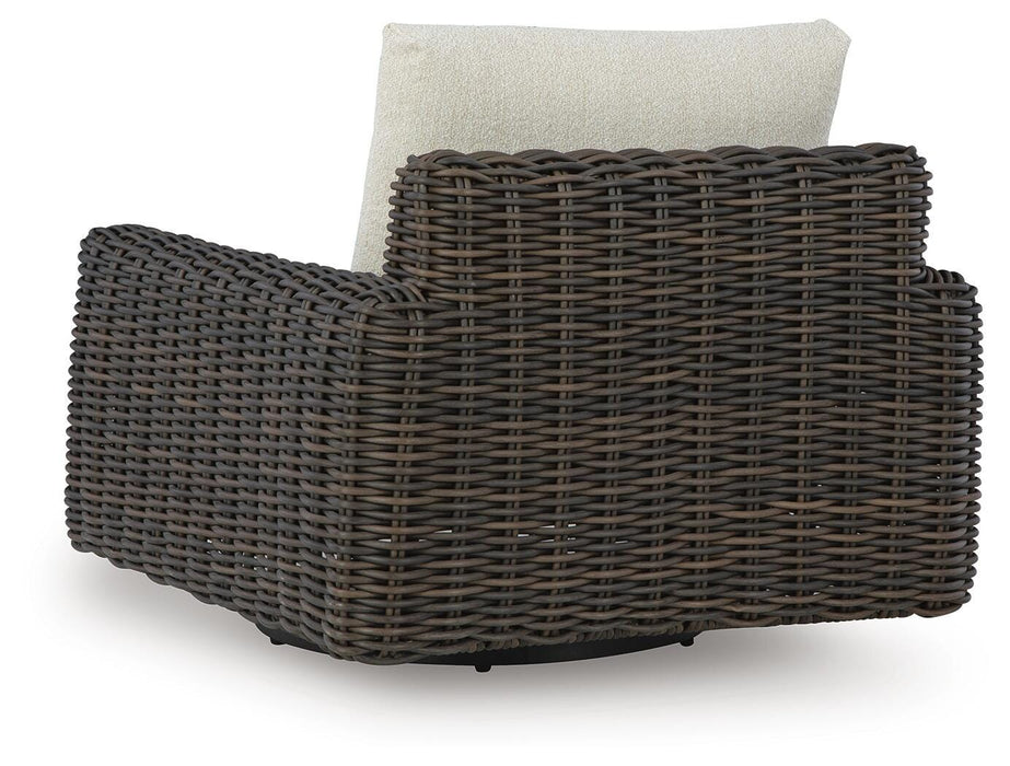 Kimora Outdoor Swivel Lounge Chair - CasaBella Furniture (San Antonio, TX)