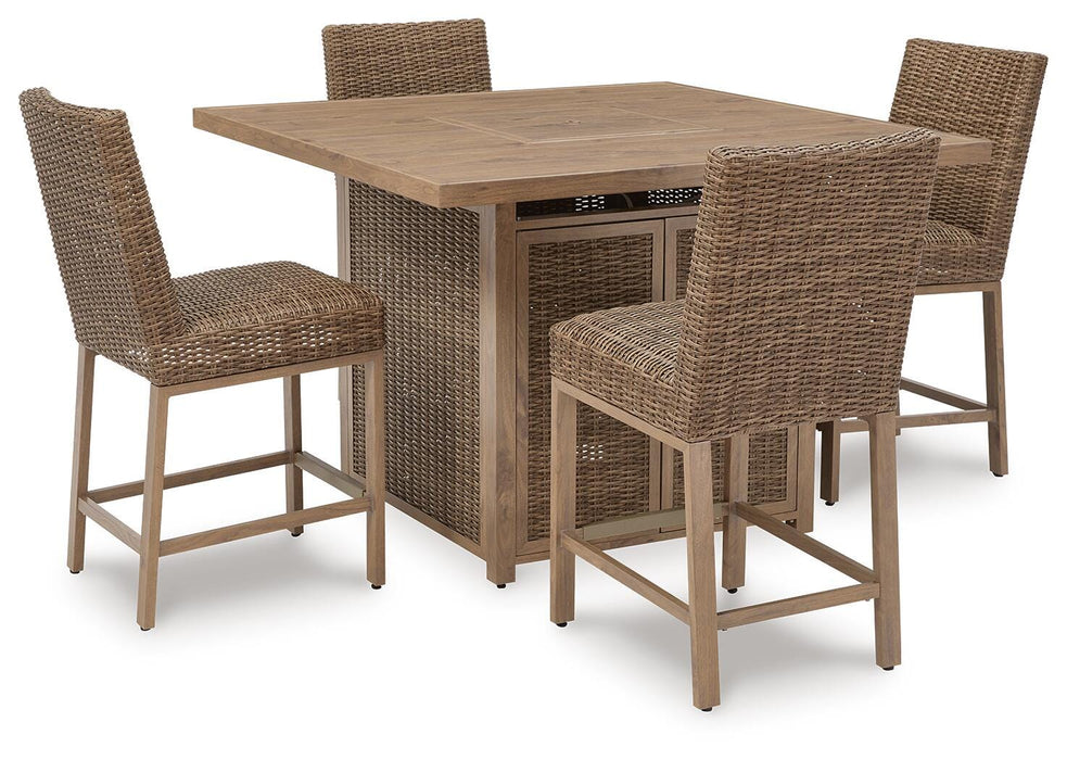 Walton Bridge Outdoor Bar Set - CasaBella Furniture (San Antonio, TX)