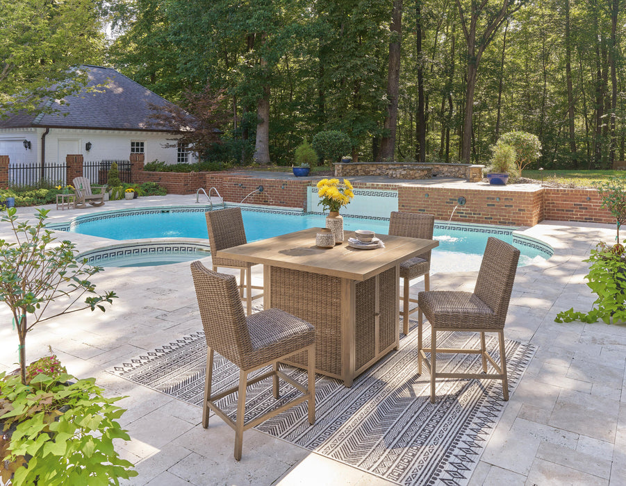 Walton Bridge Outdoor Bar Set - CasaBella Furniture (San Antonio, TX)