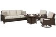 Paradise Trail Outdoor Sofa, Lounge Chairs and Fire Pit Table - CasaBella Furniture (San Antonio, TX)