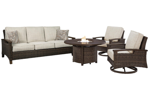 Paradise Trail Outdoor Sofa, Lounge Chairs and Fire Pit Table - CasaBella Furniture (San Antonio, TX)