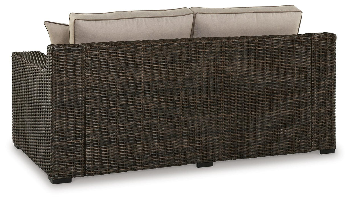 Coastline Bay Outdoor Loveseat with Cushion - CasaBella Furniture (San Antonio, TX)