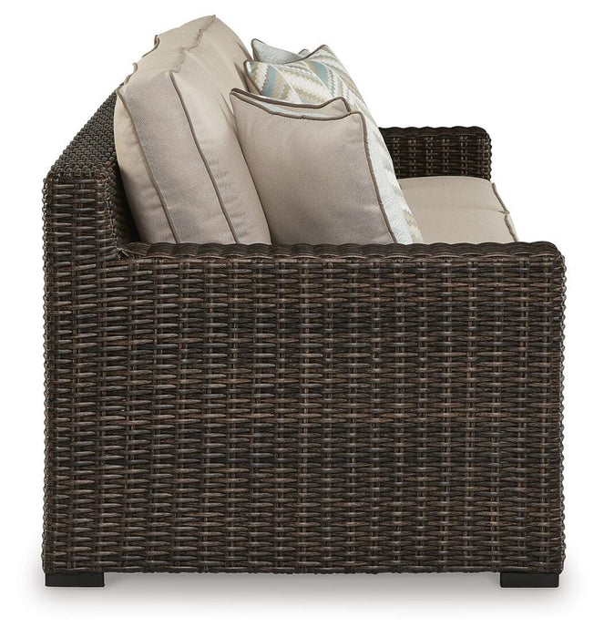 Coastline Bay Outdoor Sofa with Cushion - CasaBella Furniture (San Antonio, TX)