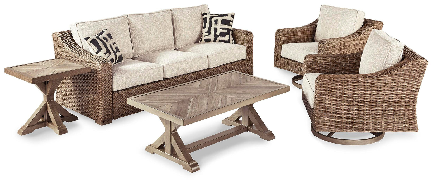 Beachcroft Outdoor Seating Set - CasaBella Furniture (San Antonio, TX)