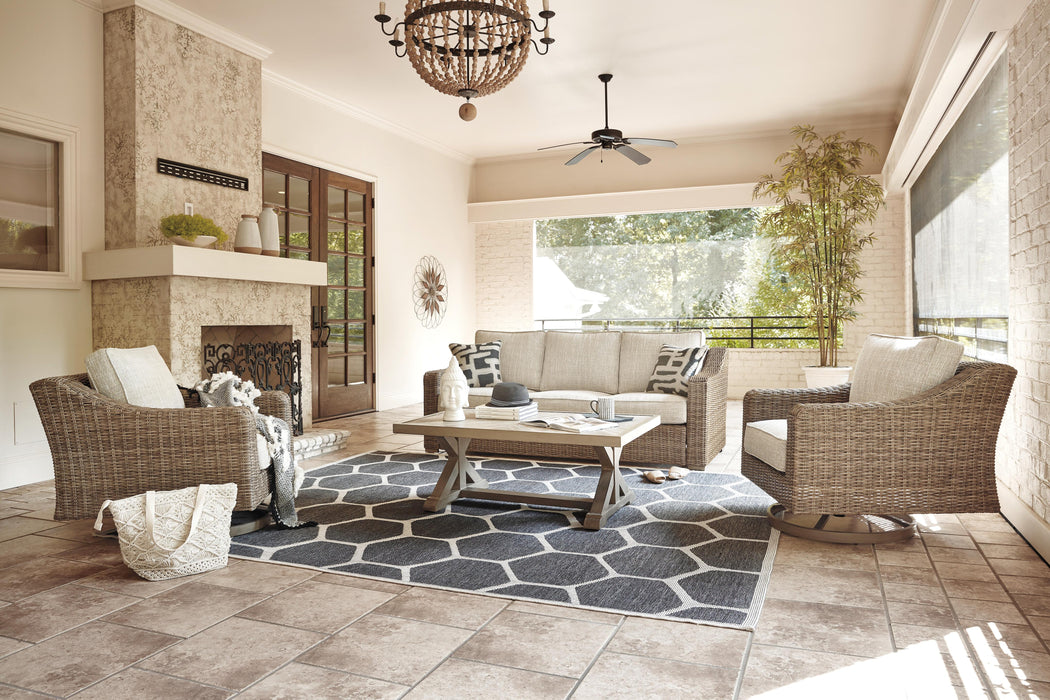 Beachcroft Outdoor Conversation Set - CasaBella Furniture (San Antonio, TX)