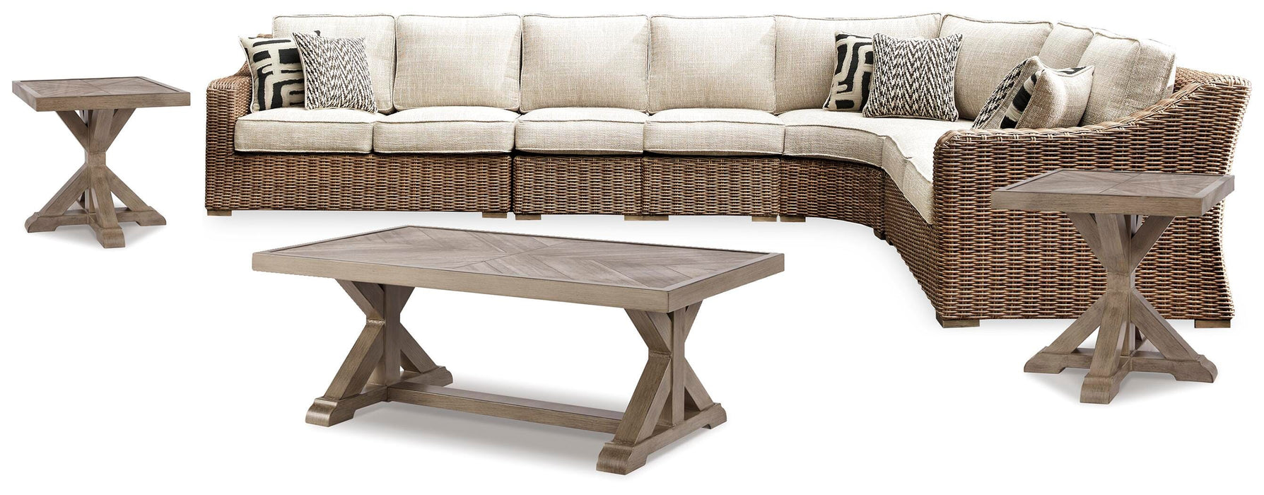 Beachcroft Outdoor Seating Set - CasaBella Furniture (San Antonio, TX)