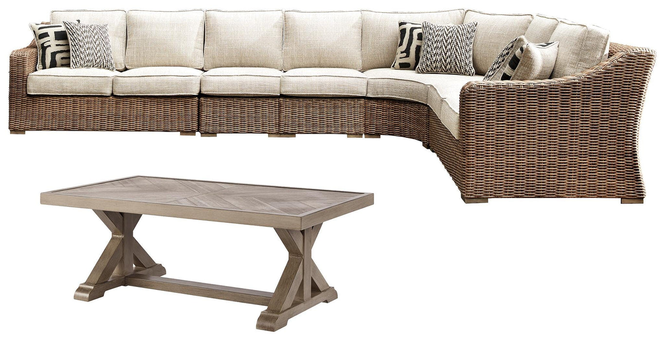 Beachcroft Outdoor Seating Set - CasaBella Furniture (San Antonio, TX)