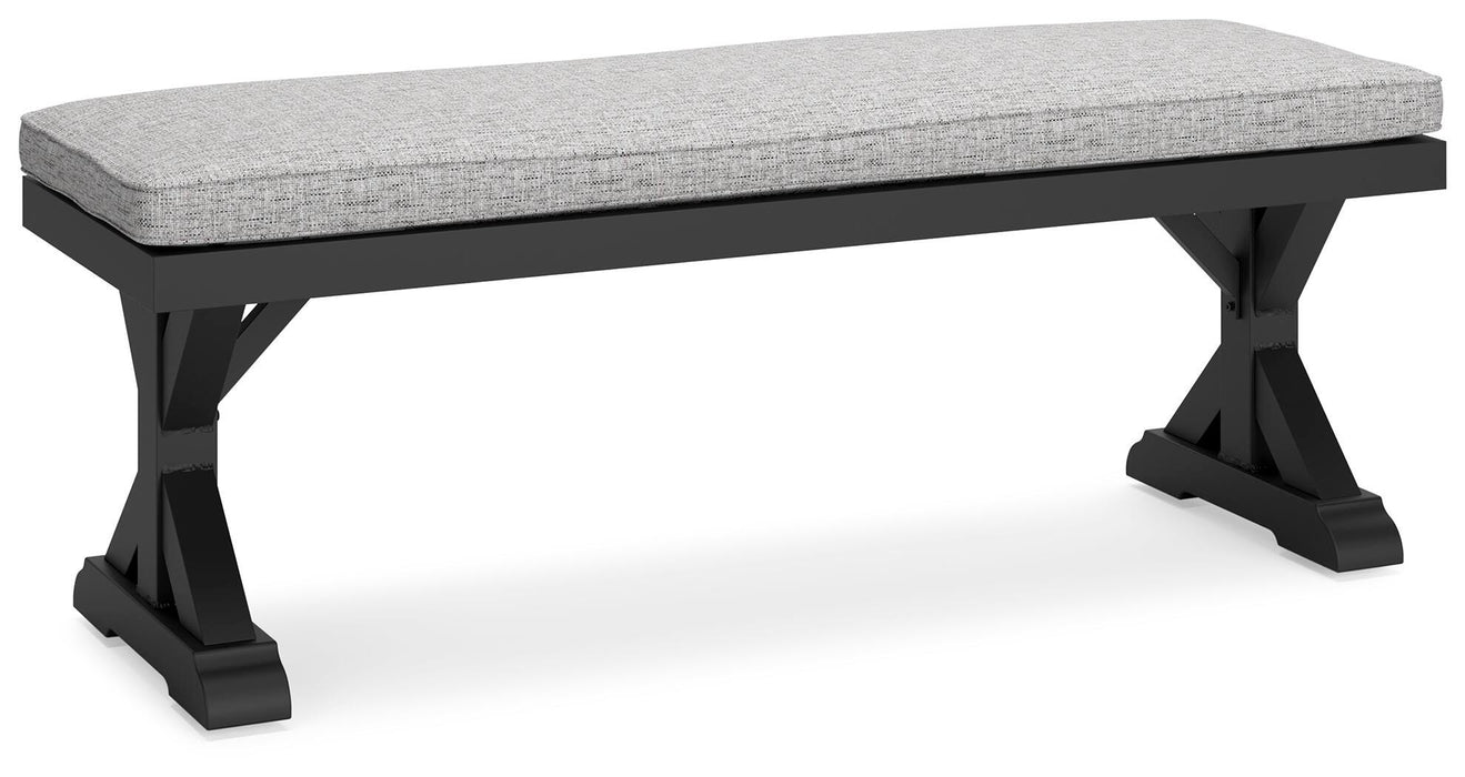 Beachcroft Outdoor Bench with Cushion - CasaBella Furniture (San Antonio, TX)