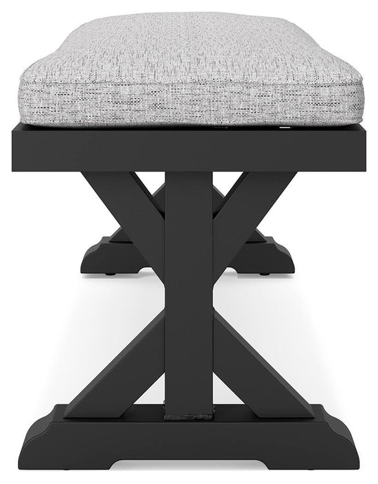 Beachcroft Outdoor Bench with Cushion - CasaBella Furniture (San Antonio, TX)