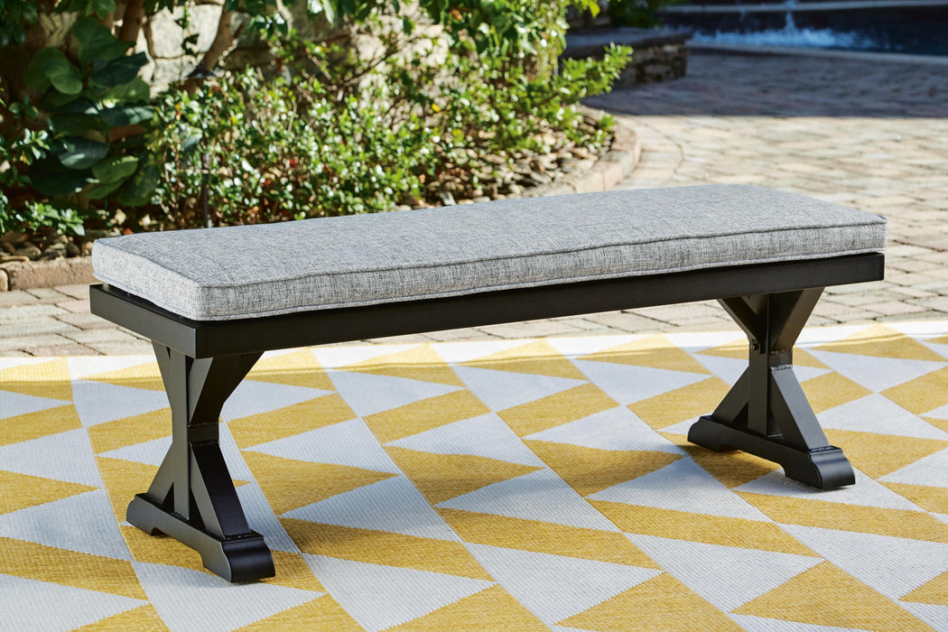 Beachcroft Outdoor Bench with Cushion - CasaBella Furniture (San Antonio, TX)