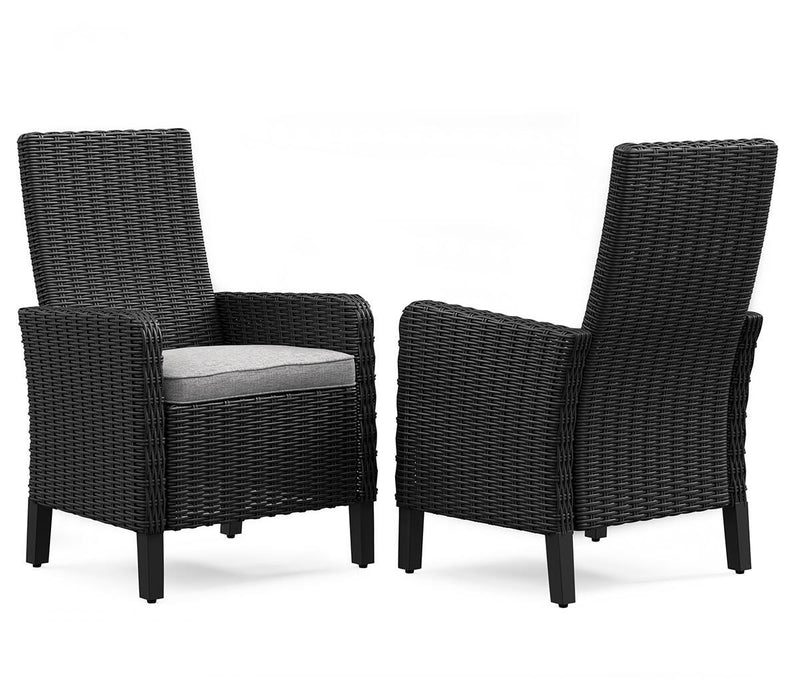 Beachcroft Outdoor Arm Chair with Cushion (Set of 2) - CasaBella Furniture (San Antonio, TX)