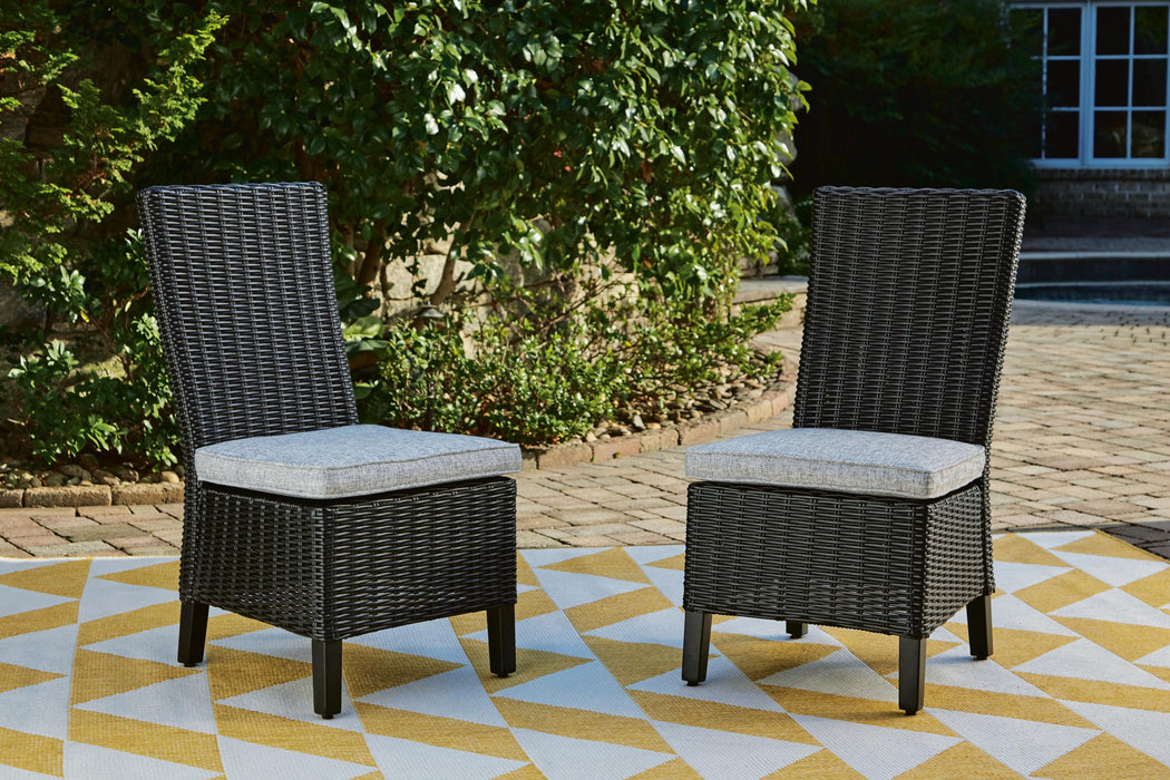 Beachcroft Outdoor Side Chair with Cushion (Set of 2) - CasaBella Furniture (San Antonio, TX)