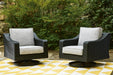 Beachcroft Outdoor Swivel Lounge with Cushion - CasaBella Furniture (San Antonio, TX)