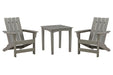 Visola Outdoor Adirondack Chair Set with End Table - CasaBella Furniture (San Antonio, TX)
