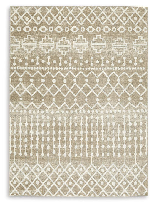 Bunchly 4'11" x 7'2" Washable Rug - CasaBella Furniture (San Antonio, TX)