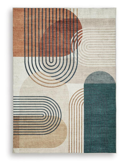 Farrendale Washable Area Rug - CasaBella Furniture (San Antonio, TX)