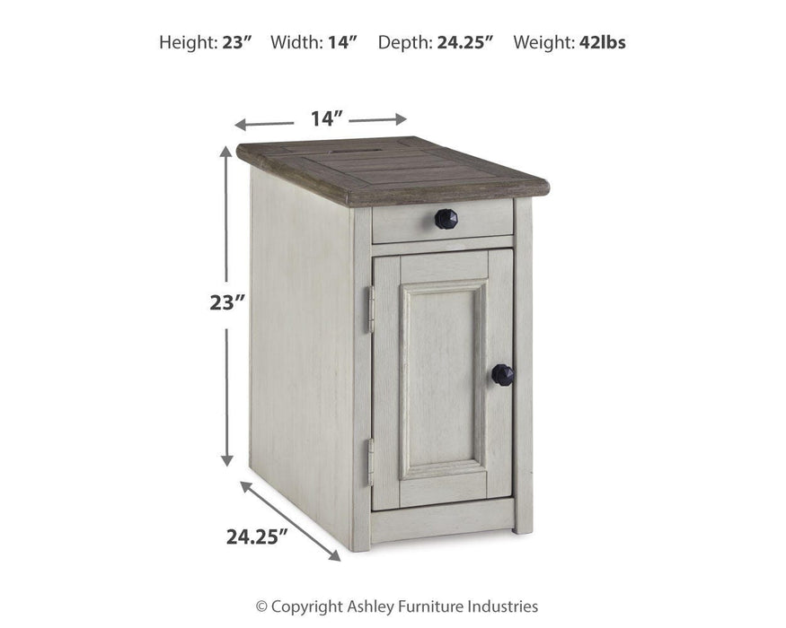 Bolanburg Chairside End Table with USB Ports & Outlets - CasaBella Furniture (San Antonio, TX)