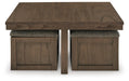 Boardernest Coffee Table with 4 Stools - CasaBella Furniture (San Antonio, TX)