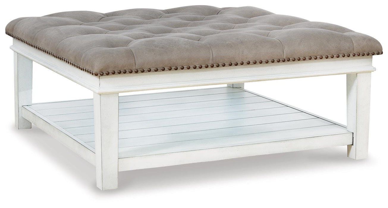 Kanwyn Upholstered Ottoman Coffee Table - CasaBella Furniture (San Antonio, TX)