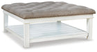Kanwyn Upholstered Ottoman Coffee Table - CasaBella Furniture (San Antonio, TX)