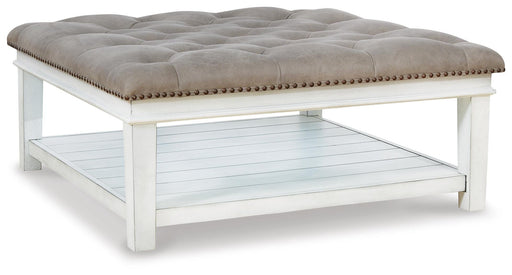 Kanwyn Upholstered Ottoman Coffee Table - CasaBella Furniture (San Antonio, TX)