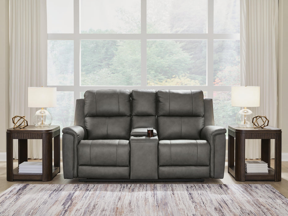 Bleckley Power Reclining Loveseat with Console - CasaBella Furniture (San Antonio, TX)