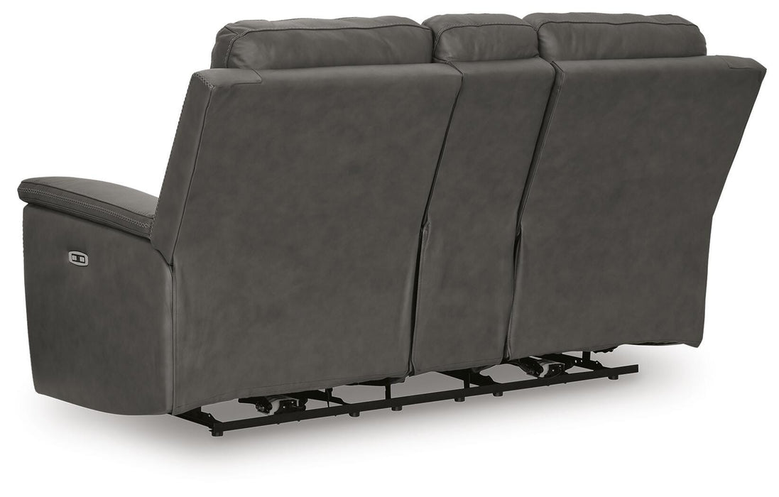 Bleckley Power Reclining Loveseat with Console - CasaBella Furniture (San Antonio, TX)
