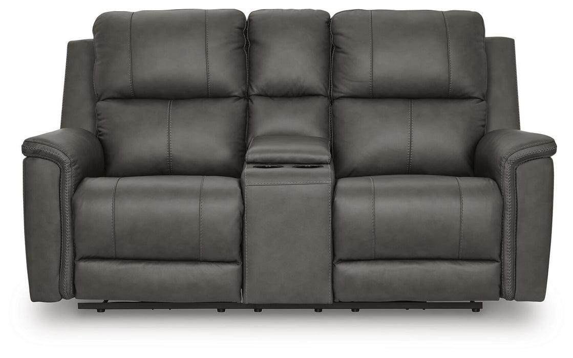 Bleckley Power Reclining Loveseat with Console - CasaBella Furniture (San Antonio, TX)
