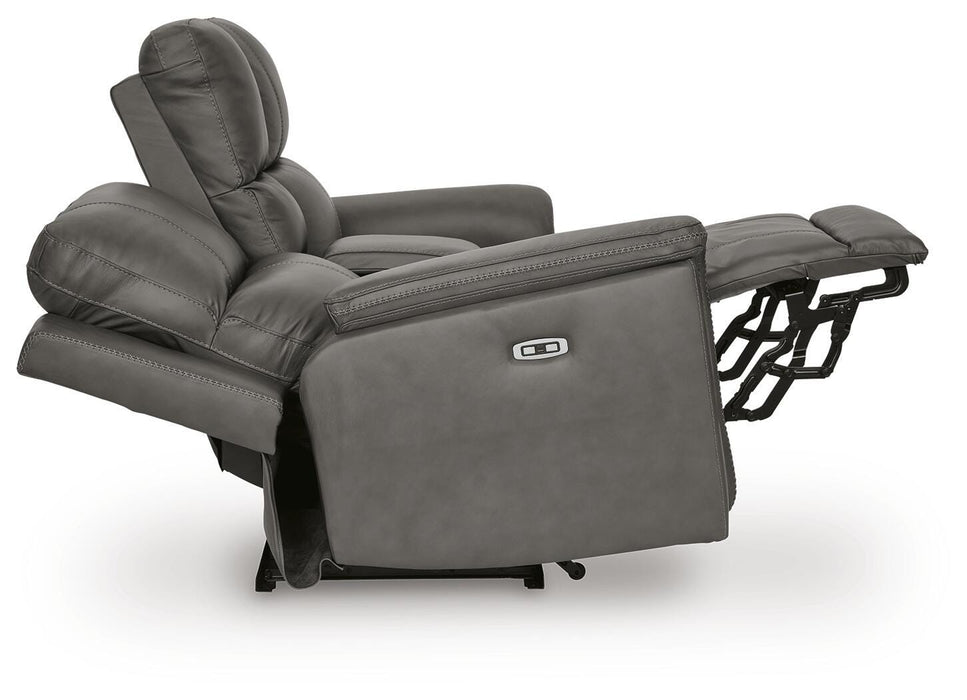 Bleckley Power Reclining Loveseat with Console - CasaBella Furniture (San Antonio, TX)