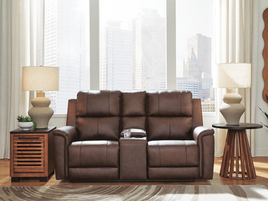 Bleckley Power Reclining Loveseat with Console - CasaBella Furniture (San Antonio, TX)