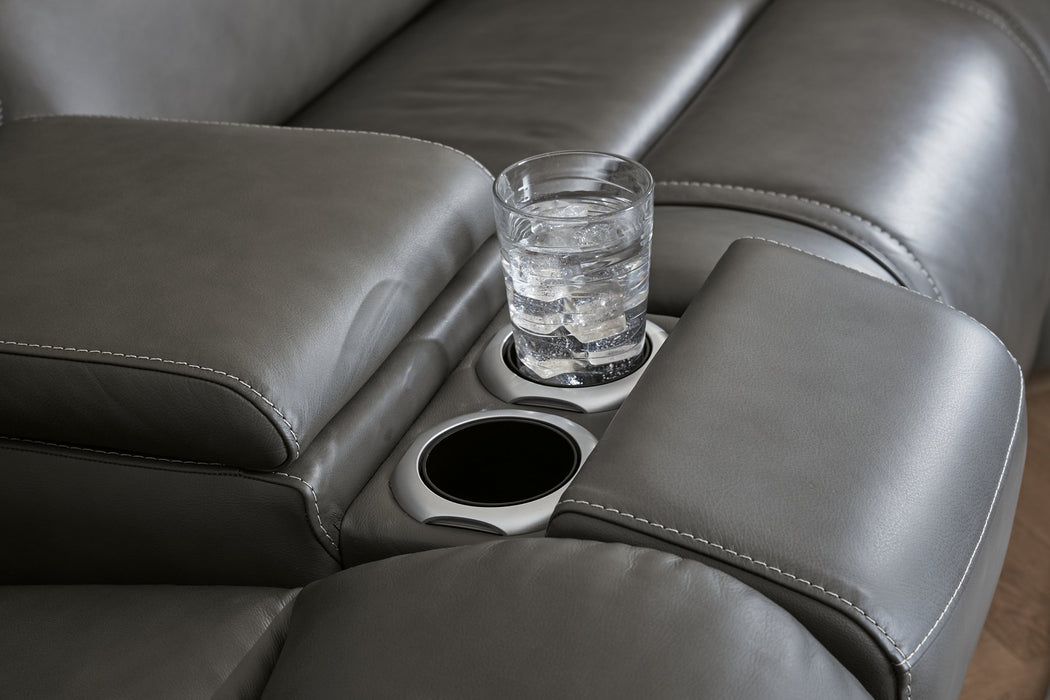 5Z - Pittson Power Reclining Sectional Loveseat with Console - CasaBella Furniture (San Antonio, TX)