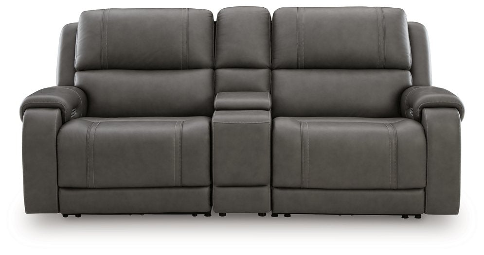 5Z - Pittson Power Reclining Sectional Loveseat with Console - CasaBella Furniture (San Antonio, TX)