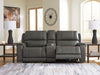 5Z - Pittson Power Reclining Sectional Loveseat with Console - CasaBella Furniture (San Antonio, TX)