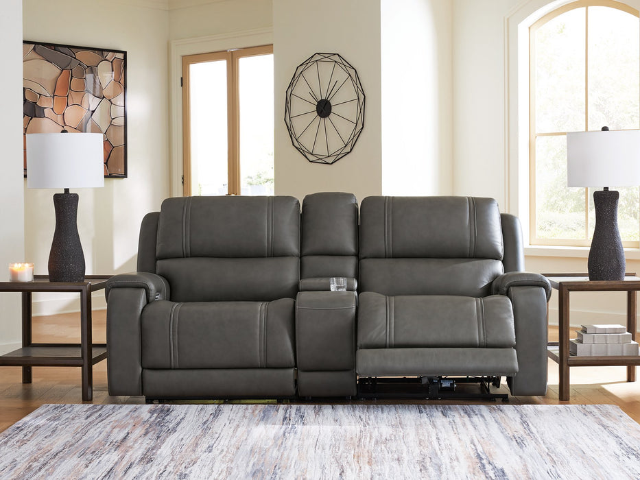 5Z - Pittson Power Reclining Sectional Loveseat with Console - CasaBella Furniture (San Antonio, TX)