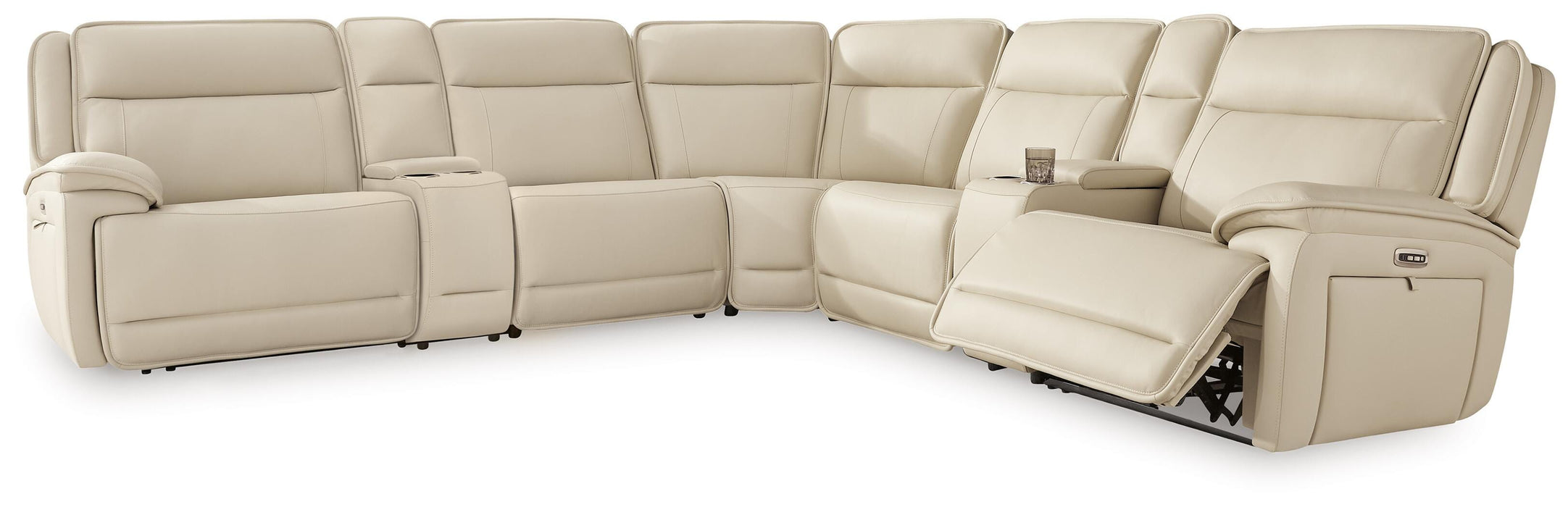 Double Deal Reclining Sectional with 2 Consoles - CasaBella Furniture (San Antonio, TX)