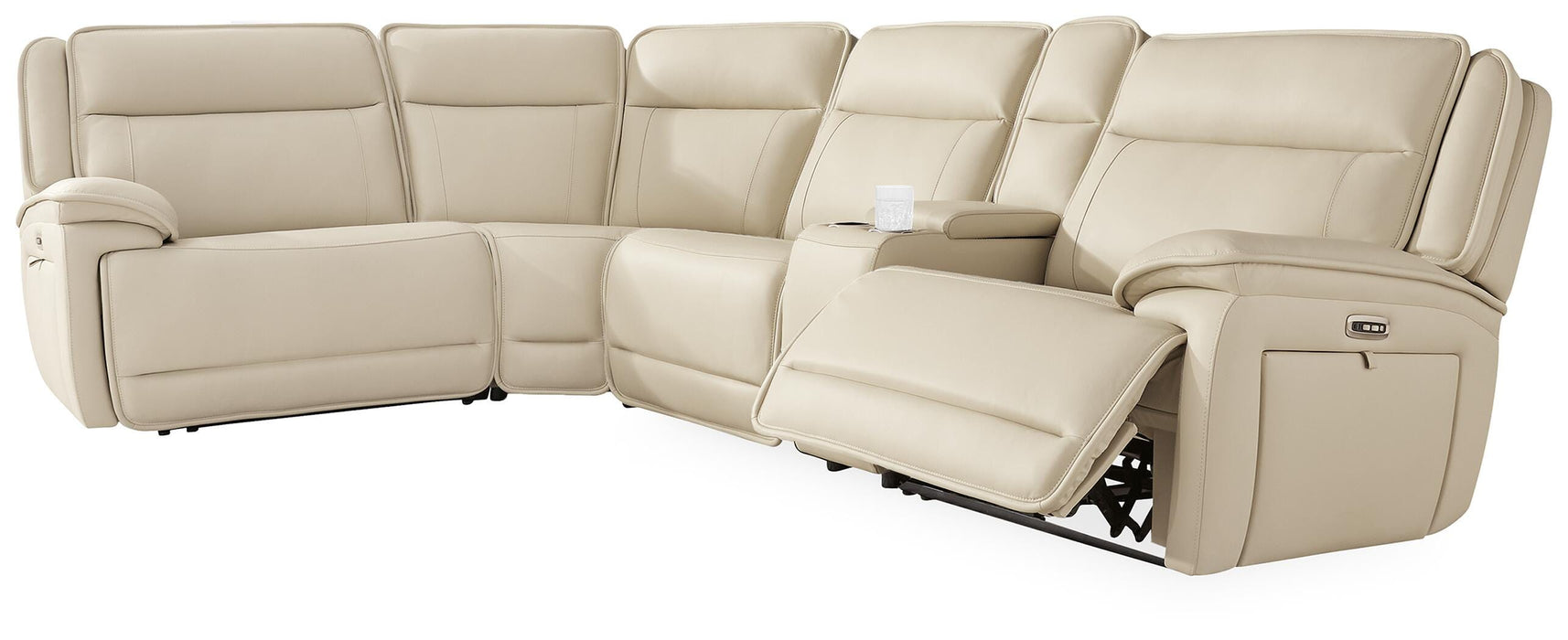 Double Deal Reclining Sectional with Console - CasaBella Furniture (San Antonio, TX)