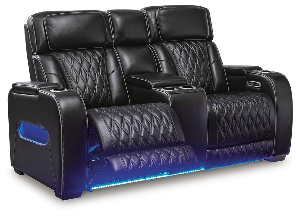 Boyington Power Reclining Loveseat with Console - CasaBella Furniture (San Antonio, TX)