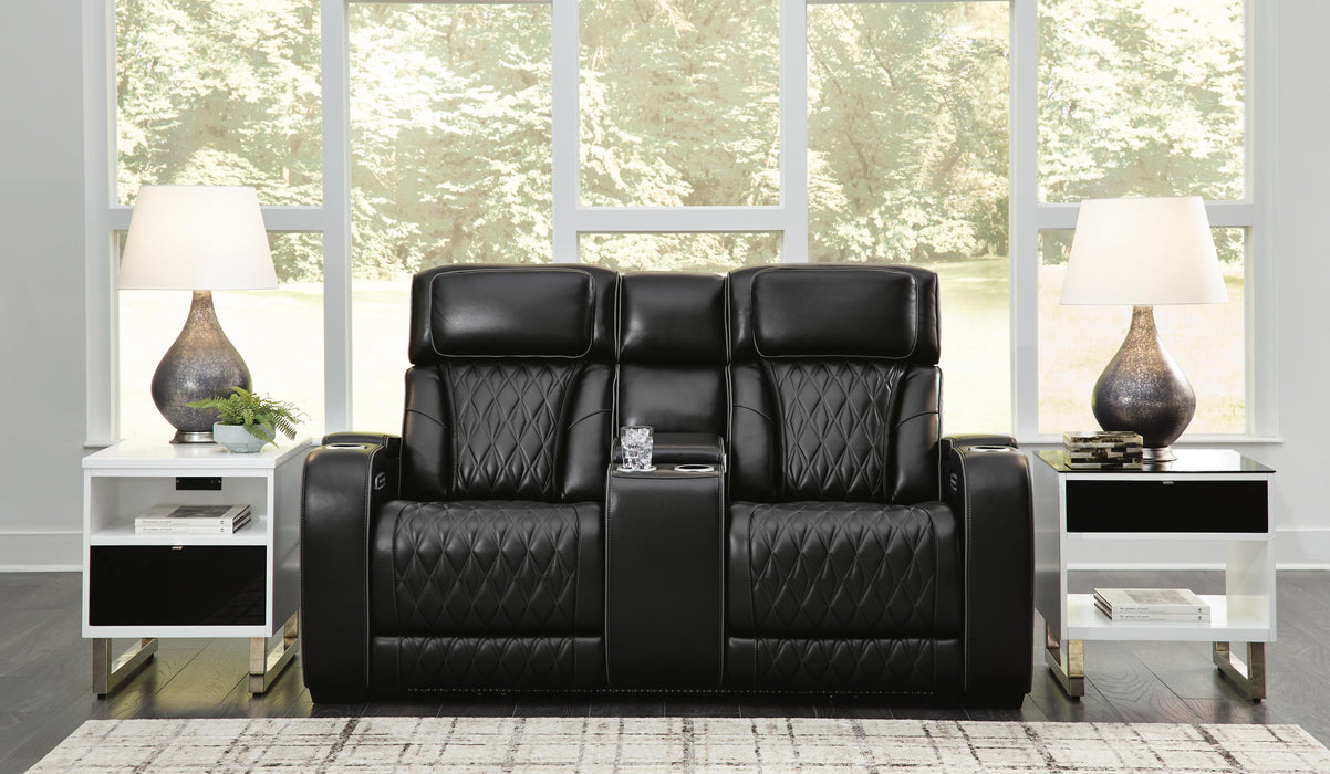 Boyington Power Reclining Loveseat with Console - CasaBella Furniture (San Antonio, TX)