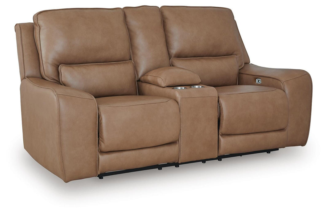 DeepWakes Power Reclining Loveseat with Console - CasaBella Furniture (San Antonio, TX)