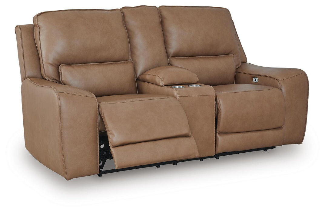DeepWakes Power Reclining Loveseat with Console - CasaBella Furniture (San Antonio, TX)