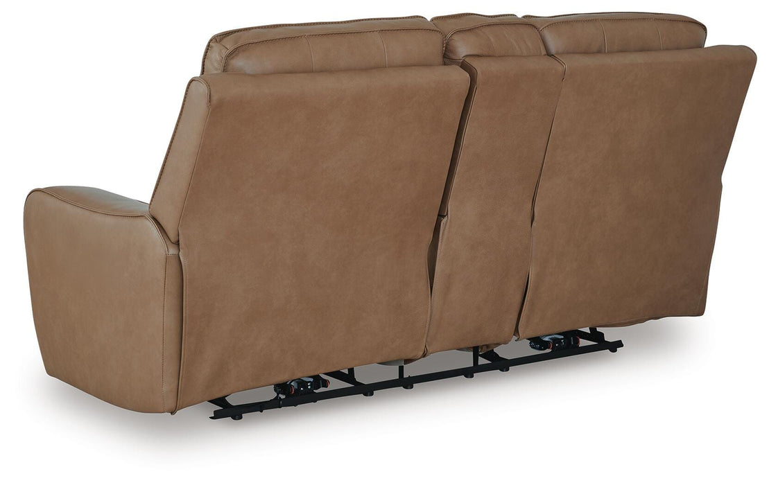 DeepWakes Power Reclining Loveseat with Console - CasaBella Furniture (San Antonio, TX)