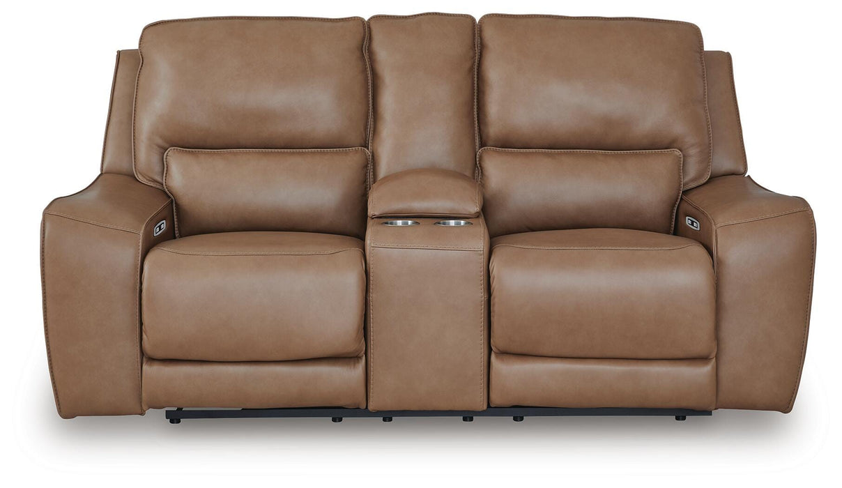 DeepWakes Power Reclining Loveseat with Console - CasaBella Furniture (San Antonio, TX)