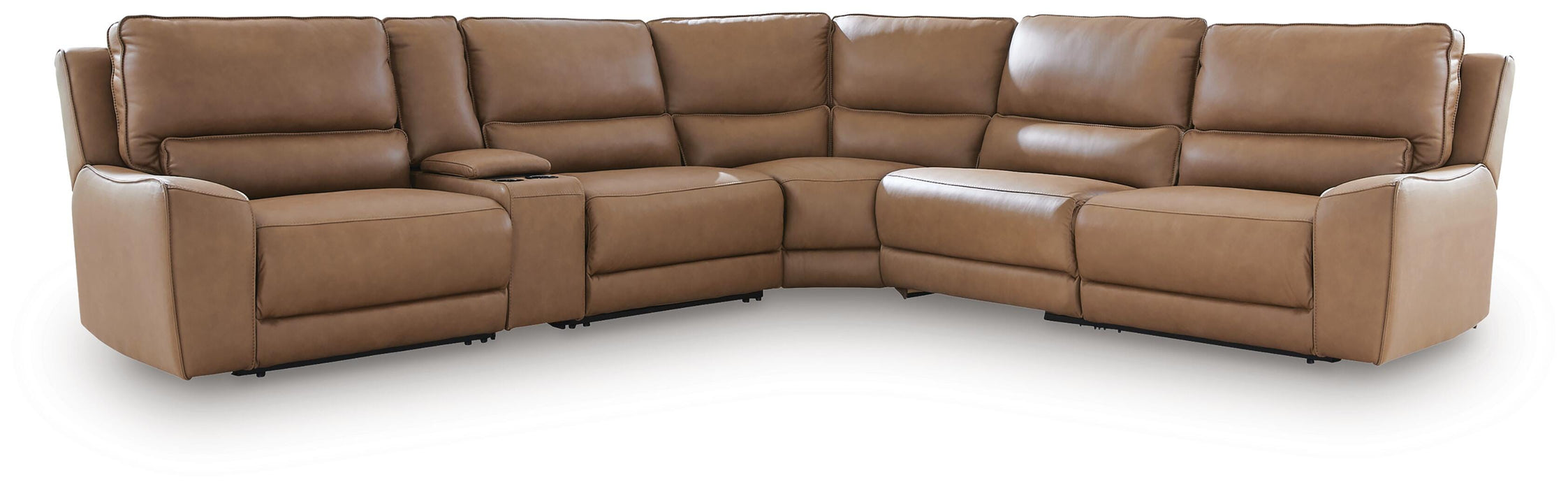 DeepWakes Reclining Sectional with Storage Console - CasaBella Furniture (San Antonio, TX)