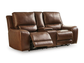 DeepWakes Power Reclining Loveseat with Console - CasaBella Furniture (San Antonio, TX)