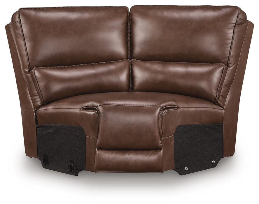 DeepWakes Reclining Sectional with Storage Console - CasaBella Furniture (San Antonio, TX)