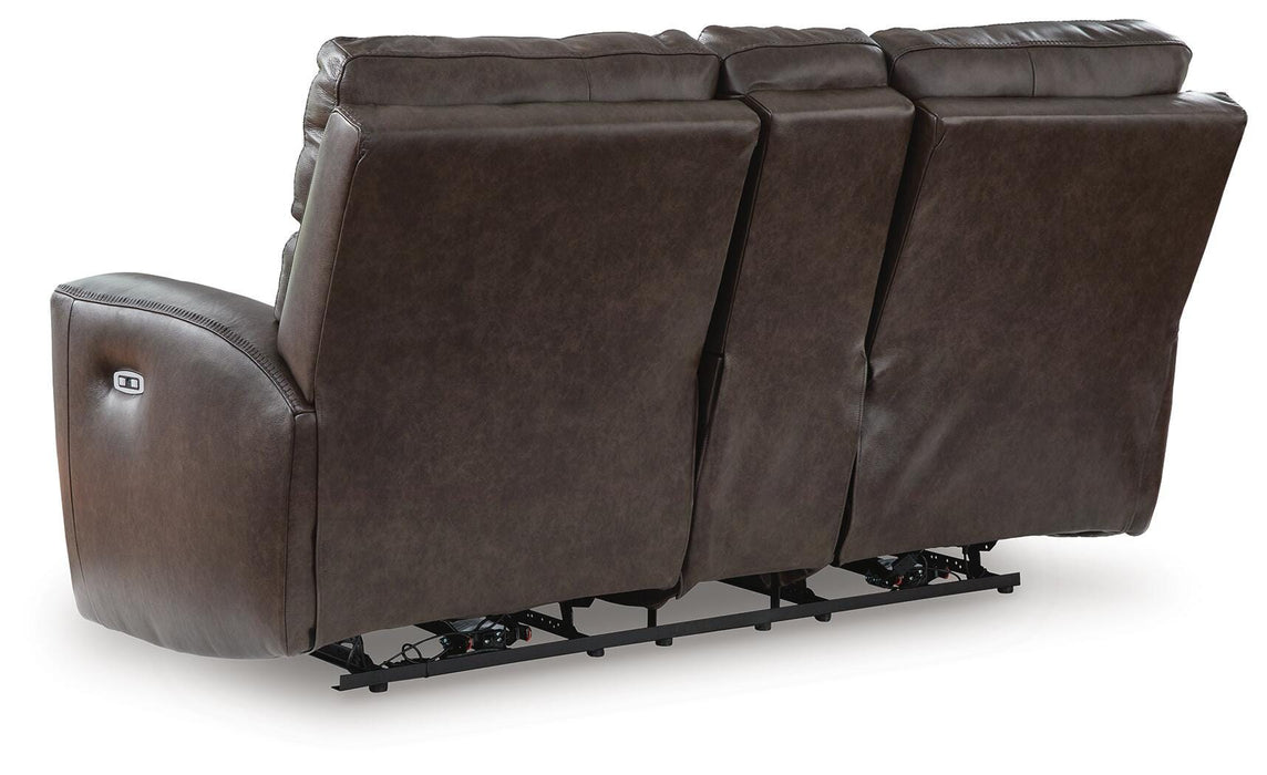 Crossplex Power Reclining Loveseat with Console - CasaBella Furniture (San Antonio, TX)