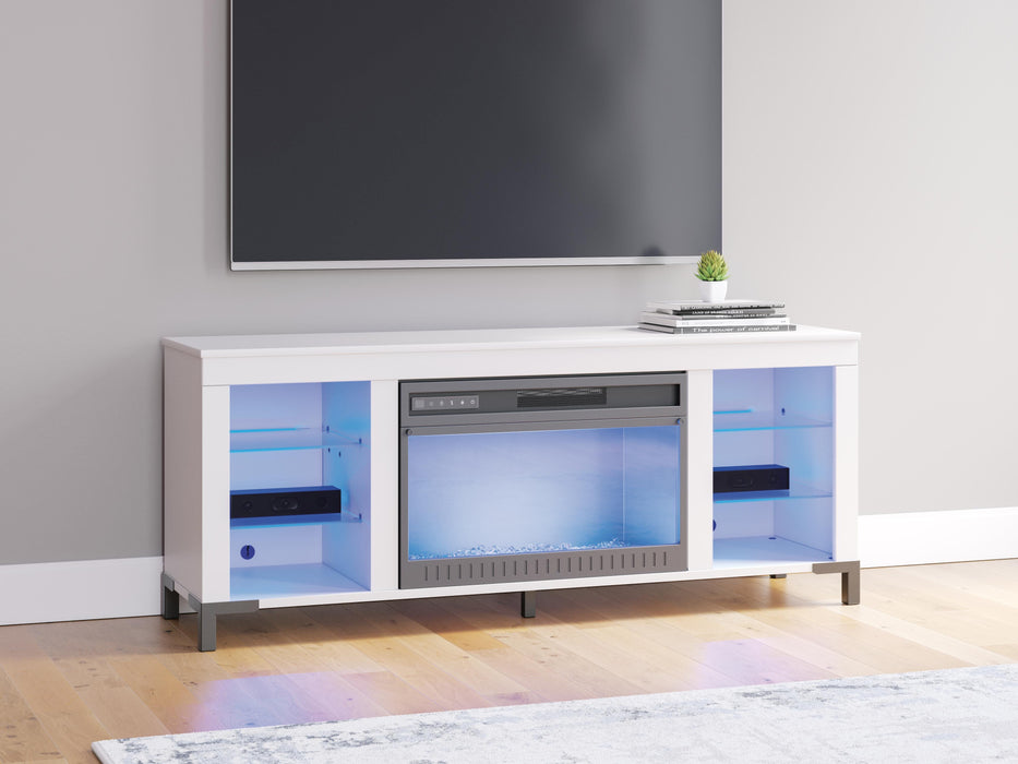 Brollevi 60" TV Stand with Electric Fireplace - CasaBella Furniture (San Antonio, TX)